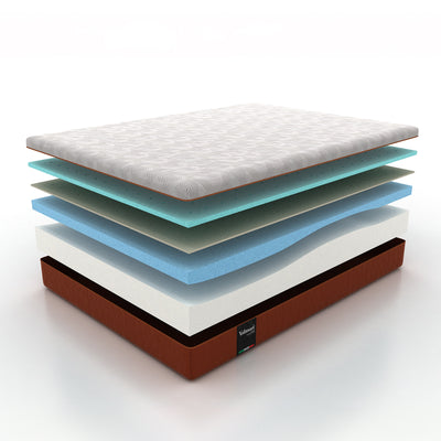 Side profile of the Valmori Medium S-Shape Foam Mattress Ⅱ highlighting its layers.