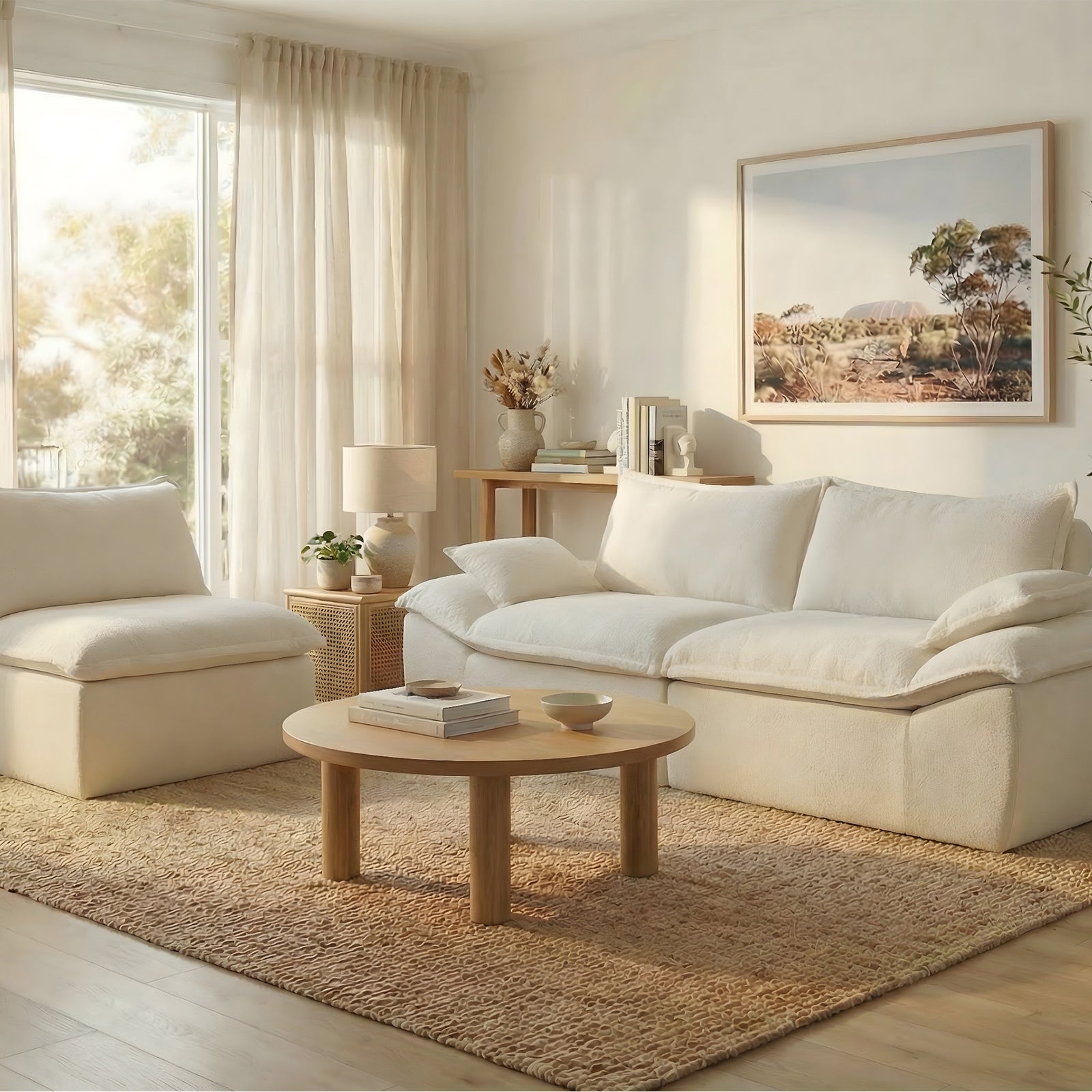 COMO CLOUD COMPRESSION SOFA – IVORY
